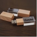 8GB GLAZEN USB STICK MET NAAM, TEKST of FOTO