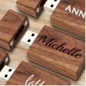 8GB WALNOOT HOUTEN USB STICK BEDRUKKEN